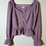 Altar'd State Altar’d State Purple Long Sleeve Peplum Top Size Small Photo 0