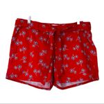 Liz Claiborne  Bundle 2 Pair 5” Red Blue Print Casual Shorts Women's Size 14 Plus Photo 2