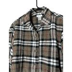 Christopher & Banks Vintage Plaid Knit Button Down Shacket Size XL Photo 1