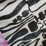 WD.NY ABSTRACT ART TO WEAR LINEN BLEND BUTTON FRONT BLAZER CARDIGAN 8 METALLIC Black Photo 7