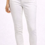 Almost Famous  White Cropped Jeans Size 5 Cotton Blend Slim Fit Photo 0