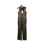 Retrofete Mckinnon Black Coated Sleeveless Jumpsuit Plunge Flare Leg XL NWT Photo 1