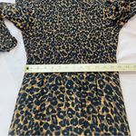 Whistles Classic Leopard Shirred Dress Long Sleeve Mini Mock Fit & Flare Size 6 Brown Size M Photo 15