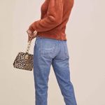ASTR The Label Square Neck Fuzzy Crop Sweater in Rust Photo 7