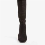 EXPRESS Black Slouchy Knee High Block Heel Boots Booties Photo 4