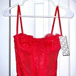 Urban Outfitters Coral  Lace Crop Top Photo 0