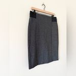 Ann Taylor  Ponte Ribbed Knit Pencil Skirt in Dark Heathered Gray Size M Photo 1