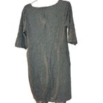 Trina Turk  Women's Grey V-Neckline Short Sleeve Ruched Mini Dress Size 14 Photo 1