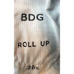 BDG Shorts Blue Striped Denim Roll Cuff High Rise Shorts size 26 Photo 10