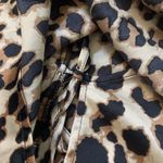 Lulus Madelynn brown leopard print tie-front top size M Photo 4