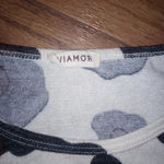2/$10 Viamor spotted longsleeve top Black Size L Photo 1