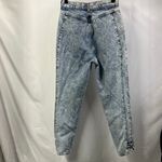 Vintage 80's Chic Acid Wash High Waisted Taper Mom Jeans Size 7 Tall Retro USA Blue Photo 10