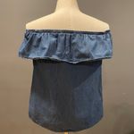 R1893 Denim off/on shoulder short Photo 3