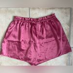 Vintage Victoria’s Secret Gold Label Silky Burgandy Shorts, Elastic Waist; S Pink Photo 3