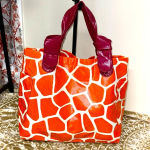 Kate Landry  Pink-Orange Giraffe Tote Photo 0