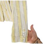 frame denim FRAME Yellow Striped Linen One-Button Blazer size 8 yellow white blue Photo 5