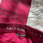 American Eagle Red Plaid High Rise Jeggings Photo 3