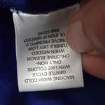 7th Avenue Design Studio Bow Neck Puff Sleeve Royal Blue Blouse Size M Size M Photo 7