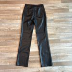 STAUD  Vegan Leather Black Pants Size 4 Photo 2