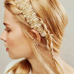 Free People NWT  MATSUURA CO. 
Bailey's Bubble Headband - White Tonal Photo 0
