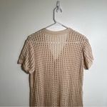 Open Knit Button Front Cover Up Dress Beige Tan Size undefined Photo 9