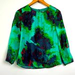 J.Crew | Bold Floral Silk Blouse sz 00 Photo 0