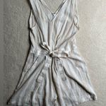 Loft Cream Sleeveless Jumpsuit with Tie Waist Photo 2