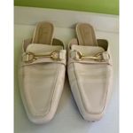 Lulus Wilsa Women’s Nude Slide-On Loafers Size 10 Faux Leather Square Toe Gold Photo 1