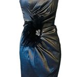 Betsy and Adam  Women's Strapless Feather Brooch Dress Photo 0