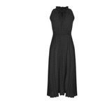 ✨Midi Casual Swiss Dot Ruffle Sleeveless Beach Sz Large Sun Dress✨ Black Photo 2