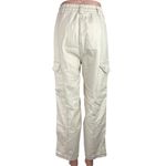 PacSun Women's White Elastic Waist Relaxed Straight Leg Denim Cargo Jeans Size M Photo 2