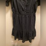 AQUA  For Bloomingdale’s Black Ruffle Embroidered Mini Dress Size M New W/ Tag Photo 5