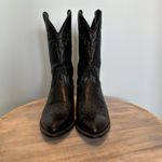 Laredo  Black heeled pull on leather western heeled boots size 7 1/2 Photo 13