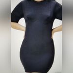 Good American  Midnight Navy Blue Plaited Ribbed Bodycon Mini Dress Size 2/M Photo 1