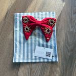 Lele Sadoughi NWT  LIPSTICK RED LIBBY CRYSTAL HEARTBURST BOW BARRETTE Photo 3