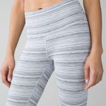 Lululemon  High Times Pant Leggings in Cyber Stripe White Silver Fox Photo 0