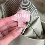 Show Me Your Mumu Claire Midi Dress in Moss Green Luxe Satin size XXS Photo 5