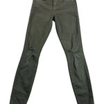 Good American  Olive‎ Green Distressed Skinny Jeans Size 2 / 26 School Party Photo 0