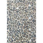 Nine West Womens Jacket Brown Animal Print Button Up Casual Long Sleeves -Size S Photo 2