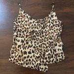 Lulus Madelynn brown leopard print tie-front top size M Photo 6