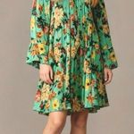 Johnny Was $398 NWOT  Tulum Relaxed Tiered Floral Teal Mini Dress Multicolor Sz S Photo 0