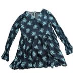 Cinq à Sept Cinq A Sept Silk Floral Ruffle Mini Dress | Navy Blue | XS Photo 1