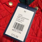 Crown & Ivy  medium women’s red hot icons puffer vest full zip front pockets NWT Photo 11