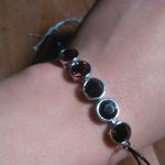 Burgundy Color Swarovski Crystal Platinum Bond Corded Bracelet Photo 8