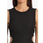 Avec Les Filles NWT  Black Knit Cutout Studded Sheath Dress 6 Photo 3