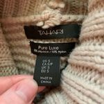 Tahari Women's Pure Luxe Chunky Cable Knit Turtleneck Alpaca Blend Beige Small Photo 3