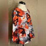 One World  Womens Fall Pumpkin Halloween 3/4 Sleeve Pullover Casual Shirt|Size:M Photo 1