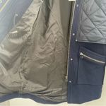 Joie  Coat Small Hetal Coat Winter Faux Fur Wool Blend Removable Vest Navy NWT Photo 11