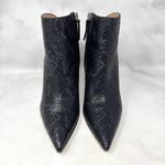 Giuseppe Zanotti  Snakeskin Leather Pointed Toe Mid Stiletto Heeled Ankle Boots Photo 2