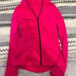 VSX Knockout Jacket Active Neon Pink Front Ruching Zip‎ up Thumb Holes Sz Medium Photo 0